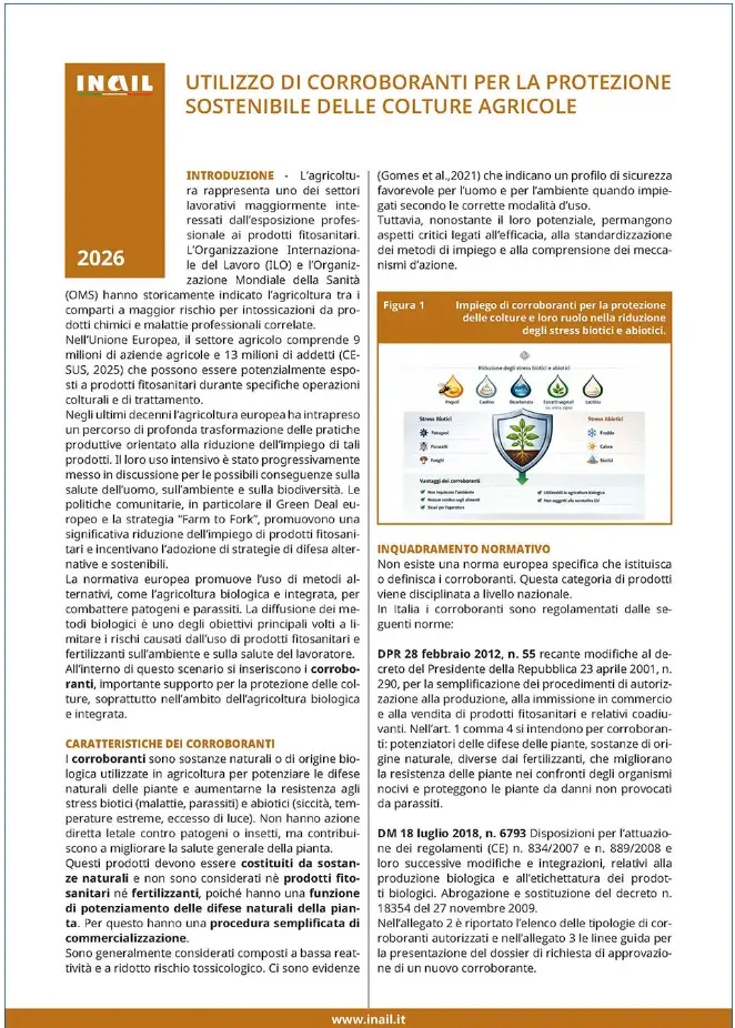 Utilizzo di corroboranti per la protezione sostenibile delle colture agricole